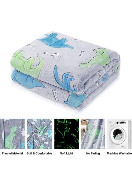 Erkek Çocuklar Için Dinozor Battaniyesi, Karanlıkta Parlayan Battaniye, , Erkek Çocuklar/çocuklar Için Dinozor Hediyeleri (A) (Yurt Dışından) fiyatları