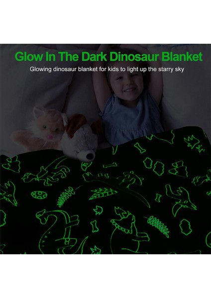 Erkek Çocuklar Için Dinozor Battaniyesi, Karanlıkta Parlayan Battaniye, , Erkek Çocuklar/çocuklar Için Dinozor Hediyeleri (A) (Yurt Dışından) modelleri