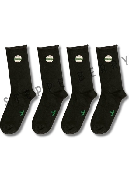 4'lü Kadın Siyah Lastiksiz Dikişsiz Bambu Uzun Konç Diyabet ve Hamile Çorabı fiyatları