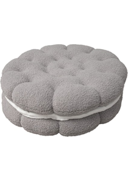 Yuvarlak Atma Yastığı Peluş Kurabiye Yer Minderi Bisküvi Kalın Oturma Minderi Yuvarlak Yer Yastığı Yoga Meditasyon Pedi-E (Yurt Dışından)