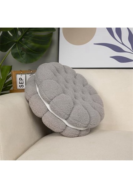 Yuvarlak Atma Yastığı Peluş Kurabiye Yer Minderi Bisküvi Kalın Oturma Minderi Yuvarlak Yer Yastığı Yoga Meditasyon Pedi-E (Yurt Dışından) fırsatları