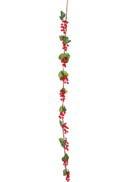 Yılbaşı Süsü Pike Berry Garland Kırmızı-Yeşil 150 Cm.