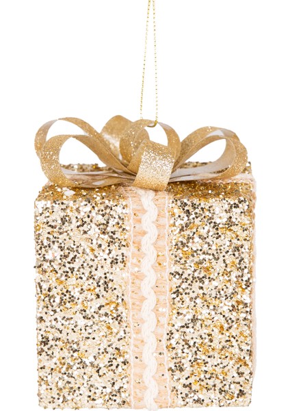 Yılbaşı Süsü, Hediye Paketi, Simli, Gold - Kurdelalı, 2'li Paket, 10 fırsatları