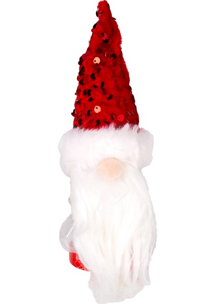 Yılbaşı Kutusu, Kırmızı Şapkalı Noel Baba Figürlü, Kırmızı-Beyaz - Ka