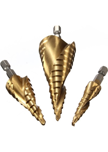 3 Tlg Hss Adım Matkap Bit Matkap Seti 4-12MM/ 4-20MM/ 4-32MM (Yurt Dışından) modelleri