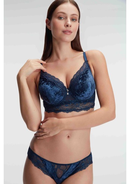Kadifebalenli Destekli Dolgulu Dantelli Büstiyer Sütyen ve Slip Takım fiyatları