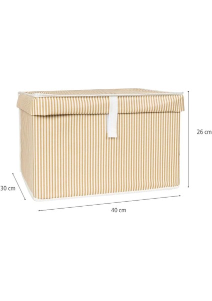 4 Adet Kapaklı Mini Kutu Hurç 40X30X26 cm