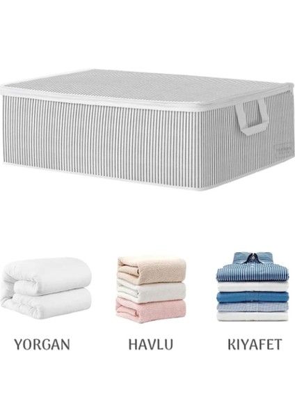 4'lü Çekyat Baza Tipi Yastık Kıyafet Saklama Hurcu - Baza Altı Düzenleyici Hurç 50 x 30 x 22 cm modelleri