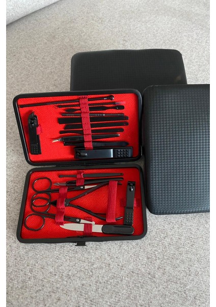 Manikür Pedikür Seti – Şık Deri Çantalı 18 Parça Profesyonel Bakım Seti indirimleri