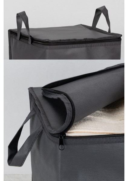 3 Adet Penceresiz Mini Hurç Havlu Giysi Iç Çamaşırı Düzenleyici Saklama Çantası 25X25X25CM Antrasit indirimleri