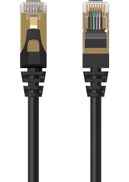 Cat 7 Ethernet Kablosu 1 Metre 10 Gigabit/s 600 Mhz Premium RJ45 Metal Zırhlı Konnektör fiyatları