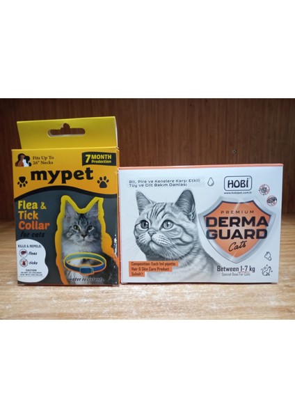 kedi +hobi derma guard kediler ıçin bit pire önleyici ense damla 1 ml x 5 adet