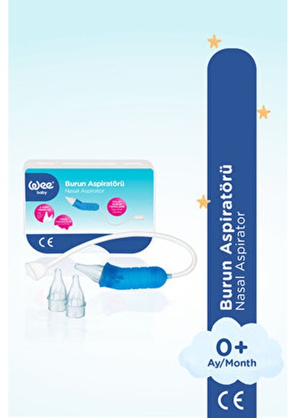 Burun Aspiratörü Bebekler İçin Yumuşak Uçlu Kolay Temizlenebilir Tasarım