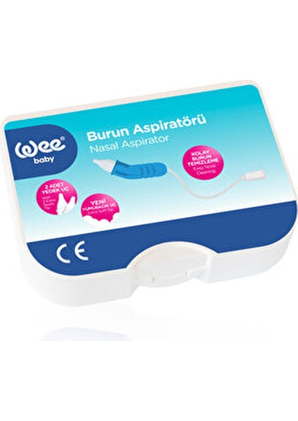 Burun Aspiratörü Bebekler İçin Yumuşak Uçlu Kolay Temizlenebilir Tasarım