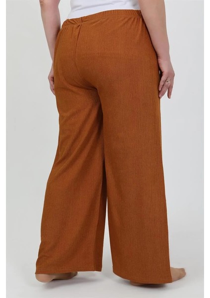 Kadın Büyük Beden Bürümcük Pantolon Kremit fırsatları