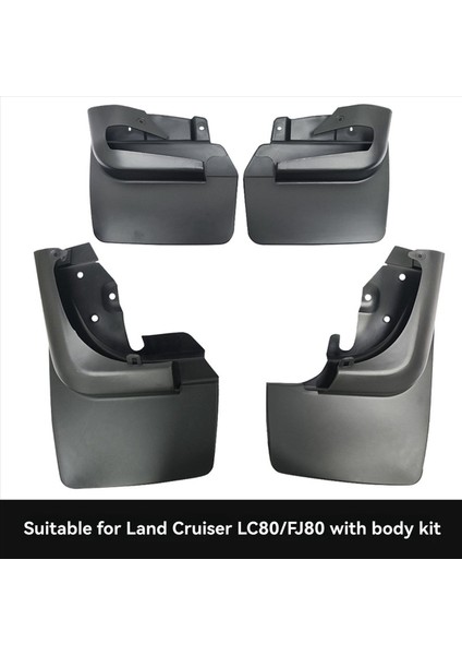 4pcs Araba Mudguards Çamur Sıçrama Toyota Land Cruiser LC80 / FJ80 1990-1997 (Yurt Dışından) fiyatları