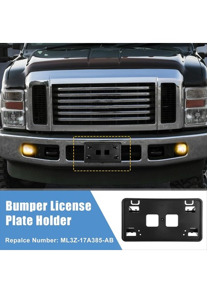 Ford F150 2021-2023 Aksesuarları Için Ön Tampon Plaka Çerçevesi Çerçevesi ML3Z-17A385-AB FO1068185 (Yurt Dışından) indirimleri