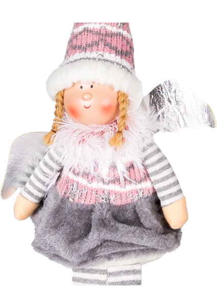 Yılbaşı Süsü, Oturan Peri Figürü, Gri Etek-Pembe Ayakkabılı - 17X53 C fiyatları