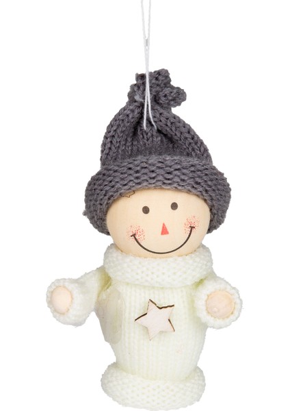 Yılbaşı Süsü, Örgü Figür, Karışık Renkli - Yıldızlı, Kutulu, 10'lu Pa