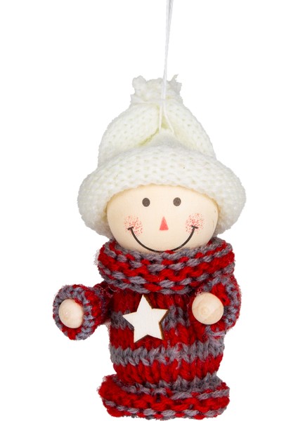 Yılbaşı Süsü, Örgü Figür, Karışık Renkli - Yıldızlı, Kutulu, 10'lu Pa