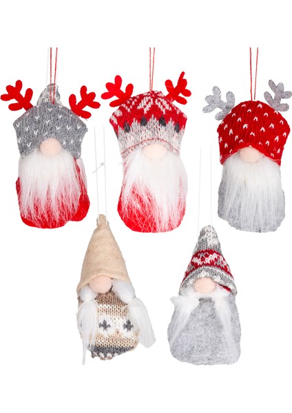 Yılbaşı Süsü, Cüce Figür, Örgü Şapkalı, Karışık Renkli - Sakallı, Kut fiyatları