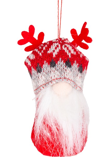 Yılbaşı Süsü, Cüce Figür, Örgü Şapkalı, Karışık Renkli - Sakallı, Kut modelleri