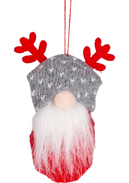 Yılbaşı Süsü, Cüce Figür, Örgü Şapkalı, Karışık Renkli - Sakallı, Kut indirimleri