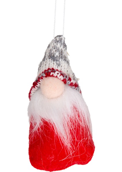 Yılbaşı Süsü, Cüce Figür, Örgü Şapkalı, Karışık Renkli - Sakallı, Kut