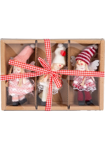 Yılbaşı Süsü, Peri Figürü, Karışık Renkli - Asmalı, Örgü Kıyafetli, S fiyatları