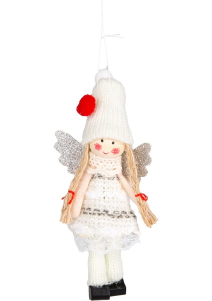 Yılbaşı Süsü, Peri Figürü, Karışık Renkli - Asmalı, Örgü Kıyafetli, S fırsatları