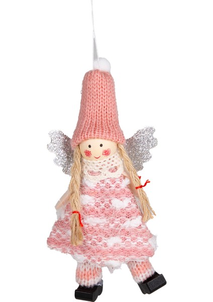 Yılbaşı Süsü, Peri Figürü, Karışık Renkli - Asmalı, Örgü Kıyafetli, S indirimleri