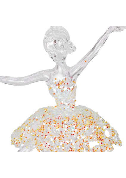 Yılbaşı Süsü, Balerin, Şeffaf-Gold - Asmalı, Akrilik Cam, Payetli Ete fiyatları