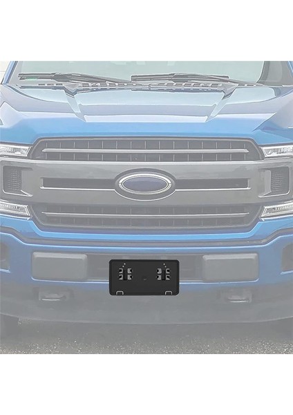 Ön Tampon Plaka Plakası Tutucu Kapak Çerçevesi JL3Z-17A385-BA Ford F150 2018 2019 2019 2020 Aksesuarlar Siyah (Yurt Dışından) modelleri