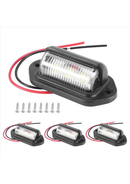 4pcs 12V 6 Smd LED Dış Plaka Etiketi Işık Su Geçirmez Plaka Lambası Araba Kamyonu Için Arka Lamba Rv Römork Teknesi (Yurt Dışından) fiyatları