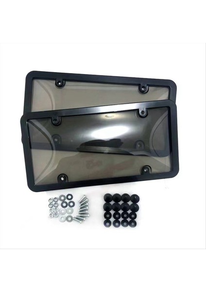 Kırılmaz Plaka Kabarcık Kapağı 4 Delikli Evrensel Aksesuar Abd Plaka Tutucu Siyah (Yurt Dışından)