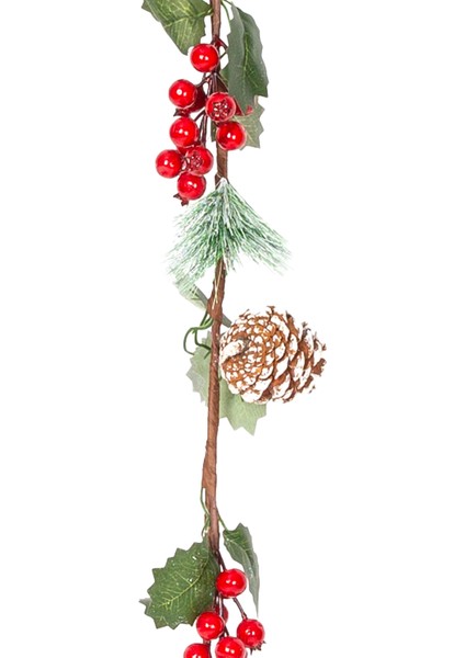 Yılbaşı Süsü Pike Berry Garland Kozalaklı Kırmızı-Yeşil 150 Cm. fiyatları