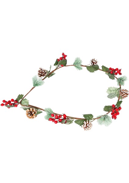Yılbaşı Süsü Pike Berry Garland Kozalaklı Kırmızı-Yeşil 150 Cm. modelleri