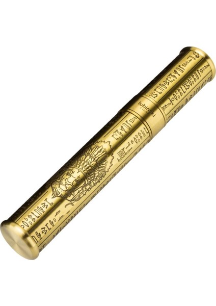 Puro Saklama Silindiri Çelik Tüp Kılıf Gold Işleme(60 Ring)