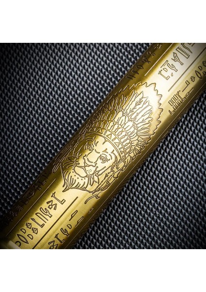 Puro Saklama Silindiri Çelik Tüp Kılıf Gold Işleme(60 Ring)