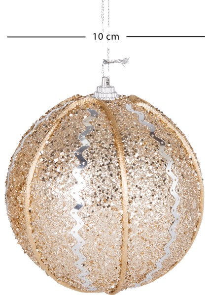 Yılbaşı Topu, Gold - 2'li Paket, 10 cm fırsatları