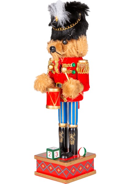 Yılbaşı Süsü, Ahşap Ayı, Kahverengi-Kırmızı - 7X28 cm fırsatları