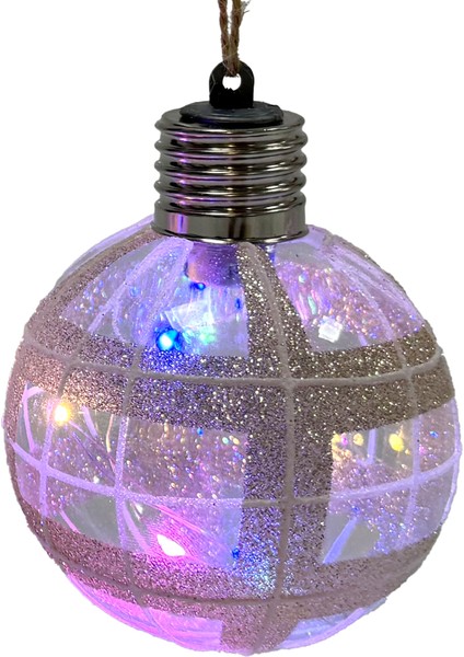 Yılbaşı Topu, Işıklı, Gold - 2'li Paket, 8 cm indirimleri