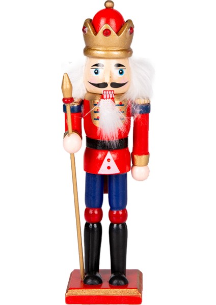 Yılbaşı Süsü, Kurşun Adam, Fındıkkıran, Kırmızı-Mavi - 4,5X18 cm