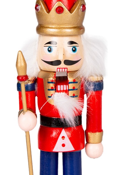 Yılbaşı Süsü, Kurşun Adam, Fındıkkıran, Kırmızı-Mavi - 4,5X18 cm fiyatları