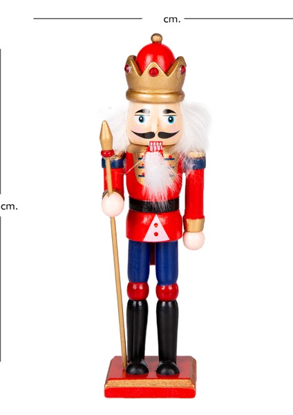 Yılbaşı Süsü, Kurşun Adam, Fındıkkıran, Kırmızı-Mavi - 4,5X18 cm fırsatları