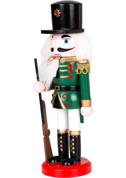 Yılbaşı Süsü, Kurşun Adam, Fındıkkıran, Yeşil-Siyah - 6X20 cm modelleri