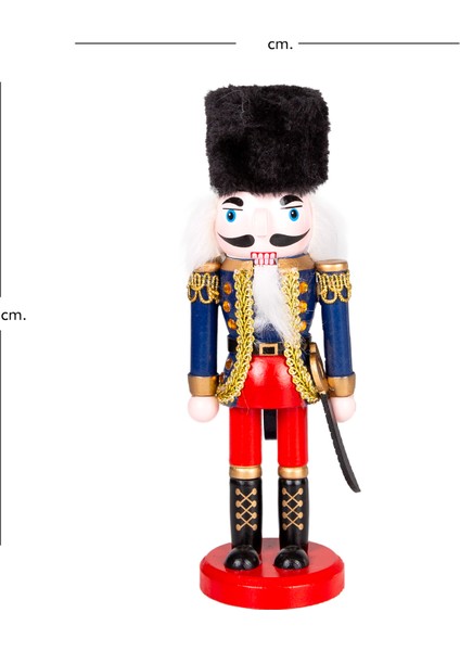 Yılbaşı Süsü, Kurşun Adam, Fındıkkıran, Kırmızı-Mavi - 6X20 cm fırsatları