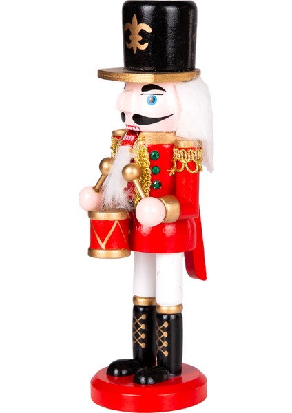 Yılbaşı Süsü, Kurşun Adam, Fındıkkıran, Kırmızı-Siyah - 6X20 cm modelleri