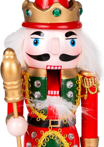 Yılbaşı Süsü, Kurşun Adam, Fındıkkıran, Kırmızı-Yeşil - 6X20 cm fiyatları