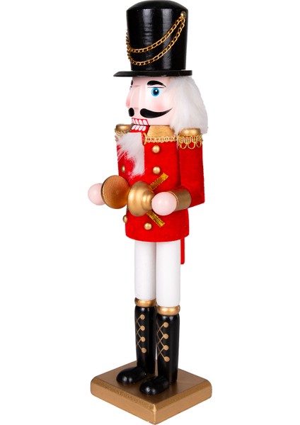 Yılbaşı Süsü, Kurşun Adam, Fındıkkıran, Kırmızı-Beyaz - 9X38 cm modelleri